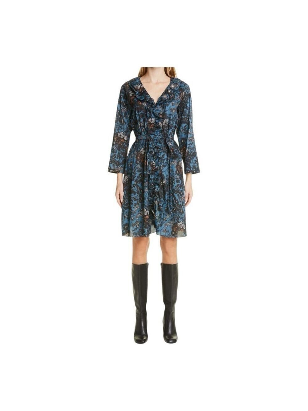 Max Mara Fiorito Floral Cotton Mini Dress Size 8 ** no belt